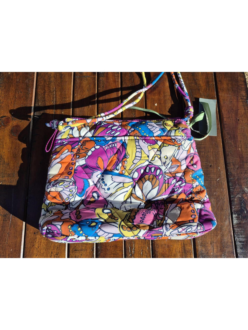 Vera Bradley Womens Featherweight Original Hipster Crossbody, Flutter, $80 MSRP - Picture 6 of 10